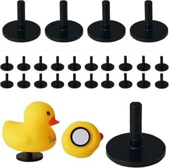 10Pcs Duck Plug - Rubber Duck Mount,Flock Locker Rubber Duck Holder for Jeep Dash and Fixed Display,Gift for Jeep Lover, Includes Double-Sided Stickers Inside（Excluding Rubber...