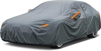 16 Layers Car Cover Waterproof All Weather, Heavy Duty Outdoor Car Cover Universal Fit Sedan Toyota Camry, Tesla Model 3, Honda Accord, Nissan Altima, Kia K5/Stinger, Hyundai...