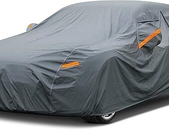 16 Layers Car Cover Waterproof All Weather, Heavy Duty Outdoor Car Cover Universal Fit Sedan Toyota Camry, Tesla Model 3, Honda Accord, Nissan Altima, Kia K5/Stinger, Hyundai...