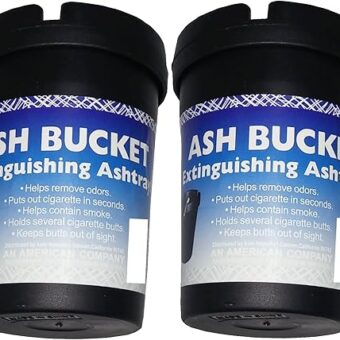 (2 Pack Extinguishing Car Cigarette Ashtray Butt Bucket Portable Ashtray Smoking Accessory Auto Truck Home Office Beach Black