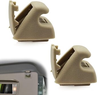 2 Pack Sun Visor Clips, Bracket Sunvisor Retainer Clips Auto Replacement Sunvisor Clip For Chevy Silverado 1500, Tahoe, GMC Sierra 1500, Yukon 2007-2013 (Beige)