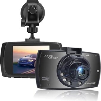 2.4-inch 1080p High-Definition Dash cam for Cars with Super Night Vision, 24-Hour Video Recording, 120° Large Wide-Angle, G-Sensor Parking Monitoring Loop Video Motion Detection