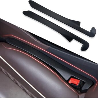 2PCS Car Seat Gap Filler - Car Seat Gap Filler Organizer for Holding Phone,Key,Purse - Universal Car Gap Filler Fits Car Truck SUV Car Interior Accessories (Black/2PCS)…