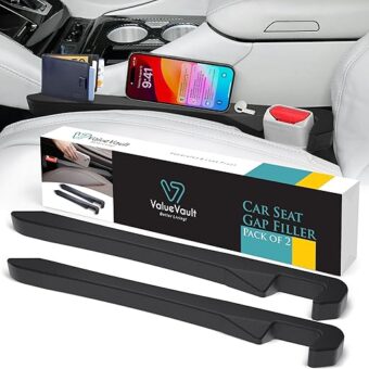 2PCS Car Seat Gap Filler Organizer, Car Seat Gap Organizer to Prevent Falling of Essential Accessories, Car Side Seat Gap Filler for Car, Universal Car Gap Filler for Cars, SUVs...