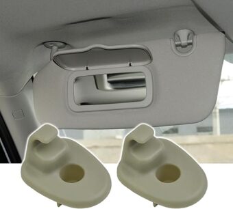 2PCS Car Sun Visor Clip, Sun Visor Clips Replacement Retainer 1AR26BD1AA, Sun Visor Holder Hook Universal Automotive Visor Accessories Compatible with Jeep Liberty, Dodge Nitro