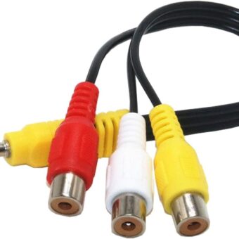 3.5mm to 3RC.A Input Adapter, Video AV Component Adapter Cable Replacement, 3 RC.A to AV Input Adapter, RC.A Conversion Cable Compatible with TCL Samsung, Sony and More TV Devices