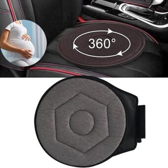 360 Degree Swivel Seat Cushion for Car/Portable Rotating Memory Foam Car Seat Pad/ Non-Slip Auto Round Disc Rotary Chair Cushions Pad for Elderly or Those with Limited Mobility...