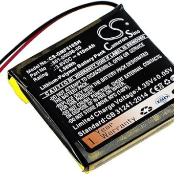 361-00098-00 Battery 410mAh Replacement for Fenix 5X Fenix 5X Running (3.8V)