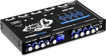 4 Band Parametric Equalizer - Bluetooth Wireless Audio Connectivity, Blue Light Illumination, Works with All of Today’s Latest Devices, 3.5mm AUX Input Jack, Input Gain...