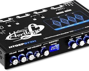 4 Band Parametric Equalizer - Bluetooth Wireless Audio Connectivity, Blue Light Illumination, Works with All of Today’s Latest Devices, 3.5mm AUX Input Jack, Input Gain...