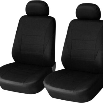 4PCS Car Seat Covers, Automotive Interior Full Set Non-Slip Waterproof Seat Cushion Protectors for Front Seats with Headrest Covers, Universal for Vehicles Trucks Vans SUVs RVs...