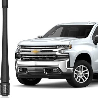 7inch Antenna for Chevy Silverado and GMC Sierra Denali 1500 2500 3500 Fexible Rubber Truck Antenna Replacement with Optimized FM/AM Reception