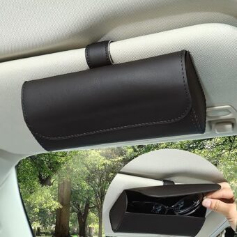 Accmor Sunglasses Holder for Car Sun Visor, Auto Eyeglasses Organizer Box, Vehicle Visor Accessories Glasses Protective Storage Case for Woman Man