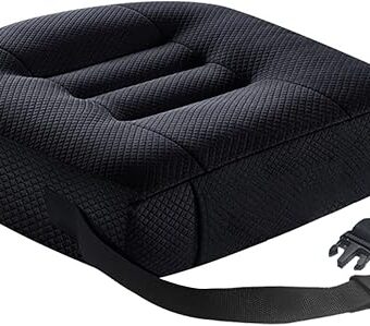 Adult Booster Seat for Car, Car Booster Seat for Short Drivers, Butt Cushion for Office Chairs, Driver Seat Cushion, Car Seat Cushions for Driving, 17"*17",4"