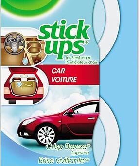 Air Wick Stick Ups Car Air Freshener, Crisp Breeze, 2ct (Packaging May Vary)