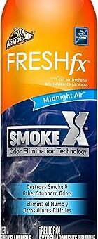 Armor All Fresh FX Smoke X Car Odor Eliminator Spray , Car Air Freshener Spray, Midnight Air Scent, 3.5 Oz