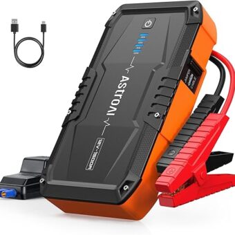 AstroAI S8 Car Battery Jump Starter, 1500A Jump Starter Battery Pack for Up to 6.0L Gas & 3.0L Diesel Engines, 12V Portable Jump Box with 3 Modes Flashlight and Jumper...