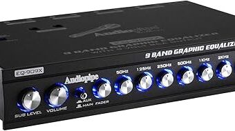 Audiopipe 9 Band Graphic Equalizer with 9 V LINE DRIVER (EQ-909X)