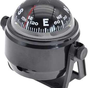 Automotive Compass Ball,Compass for Car,Dash Compass,Multifunctional Car Compass with Bracket,Dashboard Compass for Boat Car Truck to Find Direction (Black)