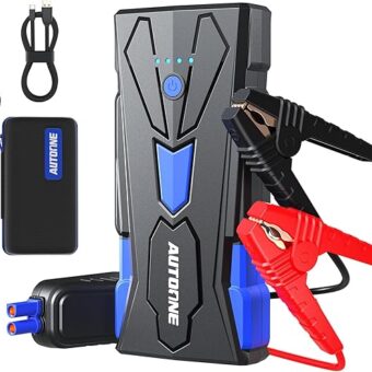 AUTOONE Car Battery Jump Starter, 4500A Peak Current Car Battery Jumper Starter Portable Up to ALL Gas & 8.0L Diesel Engine Jump Box with USB Output, Storage Case, LED Light