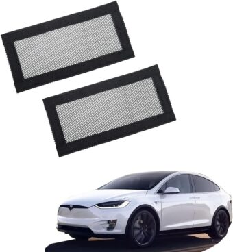 Backseat Air Vent Cover Grilles Protector Rear Seat Air Condition Outlet Air Flow Vent Protection Covers Compatible with Tesla Model 3 Model Y (2 Pack)