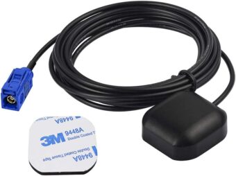 Bingfu Vehicle Waterproof Active GPS Navigation Antenna Fakra C Blue GPS Antenna Compatible with Ford Dodge RAM GM Chevy Chevrolet GMC Jeep Cadillac BMW Audi Mercedes Benz Car...