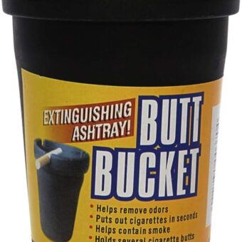 Black Cup-Style Self-Extinguishing Cigarette Ashtray -Butt bucket-portable ashtray- Black (Small)