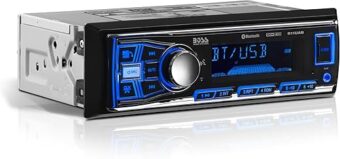 BOSS Audio Systems 611UAB Car Stereo System - Single Din, Bluetooth Audio and Calling Head Unit, Aux Input, USB, Mechless, No CD DVD Player, AM/FM Radio Receiver