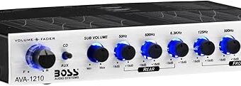 BOSS Audio Systems AVA1210 7 Band Pre-Amp Car Equalizer with Gold-Plated Front Rear and Subwoofer Outputs