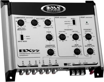 BOSS Audio Systems BX55 2 3 Way Pre-Amp Car Electronic Crossover with Remote Subwoofer Control