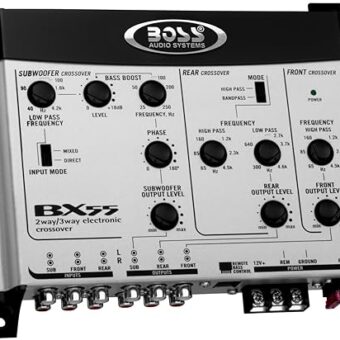 BOSS Audio Systems BX55 2 3 Way Pre-Amp Car Electronic Crossover with Remote Subwoofer Control