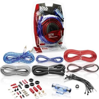 BOSS Audio Systems KIT10 4 Gauge Amplifier Installation Wiring Kit - A Car Helps You Make Connections and Brings Power to Your Radio, Subwoofers Speakers