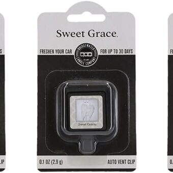 Bridgewater Candle Auto Vent Clip 3 Pack Long Lasting Car Air Freshener-Sweet Grace