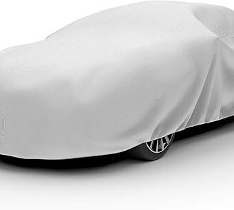 Budge Lite Car Cover Dirtproof, Scratch Resistant, Breathable, Dustproof, Car Cover Fits Sedans up to 200", Gray