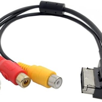 cablecc AMI MMI to 3 RCA Audio Video Cable Female DVD Video and Audio Input Cable for Audi A1 A7 A8 VW Car