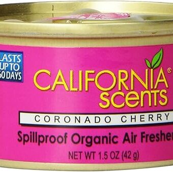 California Scents Spillproof Organic Air Freshener, Coronado Cherry, 1.5 Ounce Canister (Pack of 4)