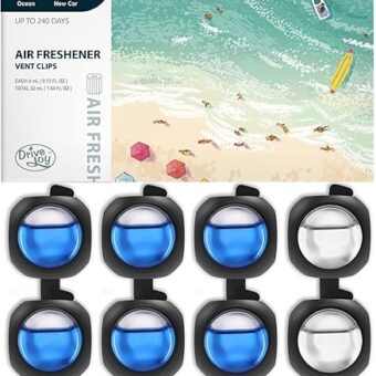 Car Air Freshener Vent Clips, 8 PK, 6 Ocean, 2 New Car Scent, Car Fresheners for Men Women, Up to 240 Days, Long Lasting Air Freshener for Car, Odor Eliminator