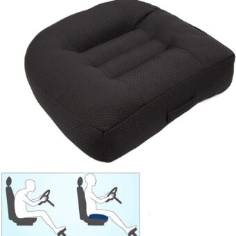 Car Booster Seat Cushion Raise The Height for Short People Driving Hip (Tailbone) and Lower Cack Fatigue Relief Suitable for Trucks, Cars, SUVs, Office Chairs, Wheelchairs (Pure...