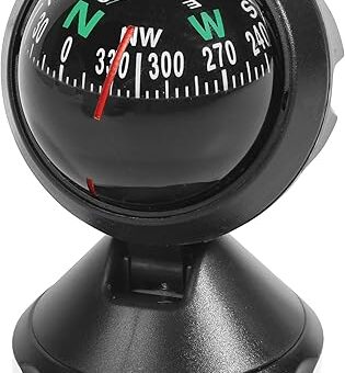 Car Compass,Compass for Car,Car Accessories Automotive Compass Ball,Car Compass Ball with Bottom Stick,Dash Mount Adjustable Compass Ball for Boat Car Truck Marine Caravan to...