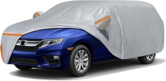 Car Cover for 2005-2024 Honda Odyssey Minivan, Waterproof Custom-fit Sun Rain Dust Snow All Weather Protection Outdoor Odyssey Car Cover with Cotton Lining and Door Zipper