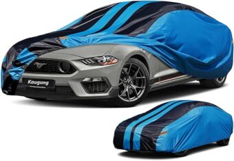 Car Cover Waterproof Custom Fit Ford Mustang（1993-2024）, Full Exterior Cover for Automobiles Lightweight Resistant Outdoor Sun UV Rain Dust Snow Wind Protection.