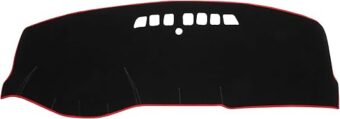 Car Dashboard Cover Mat Compatible for Buick LaCrosse 2005-2008, Protective Polyester Black Red Center Console Interior Trim Dash Board Mat