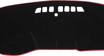 Car Dashboard Cover Mat Compatible for Buick LaCrosse 2005-2008, Protective Polyester Black Red Center Console Interior Trim Dash Board Mat