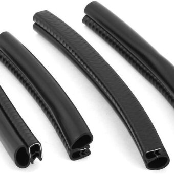 Car Rubber Sealing Sealed Strip Door Guard Buffer Protector Black 4pcs