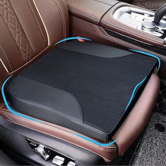 Car Seat Cushion, Car Seat Cushions for Driving with Comfort Memory Foam - Sciatica & Back Pain Relief, Suitable for Car, Truck, Office Chair (Black)