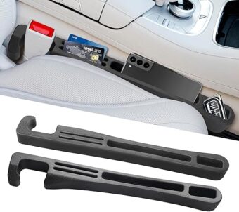 Car Seat Gap Filler Set of 2, Multifunctional Seat Side Gap Filler with Exclusive Slots for Keys, Phone & Cards, Universal Fit Pocket Organizer for Car SUV