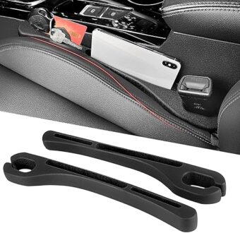 Car Side Seat Gap Filler Universal Fit Organizer for Car SUV Truck to Fill The Gap Between Seat and Console Stop Cellphones Keys Wallet Coins from Dropping, Pack of 2