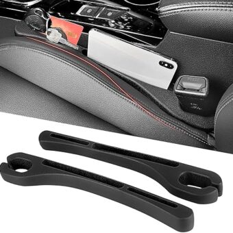 Car Side Seat Gap Filler Universal Fit Organizer for Car SUV Truck to Fill The Gap Between Seat and Console Stop Cellphones Keys Wallet Coins from Dropping, Pack of 2