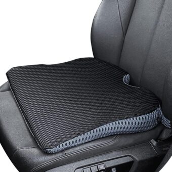 Car Wedge Seat Cushion for Car and Truck Seat Office Chair Wheelchair - Memory Foam Seat Pad for Sciatica Tailbone Pain Relief