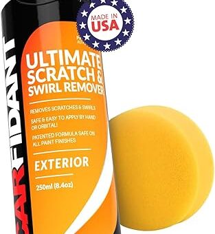 Carfidant Scratch and Swirl Remover - Car Scratch Remover for Paint Scratches - Rubbing Compound for Cars Kit with Buffer Pad